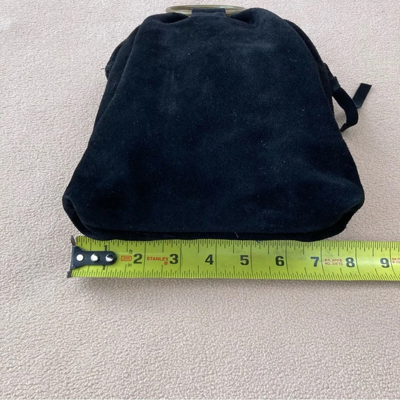 World Market Black Suede Handbag Purse Bag-Evening-Formal-Boho-Bohemian-Festival - Picture 7 of 10